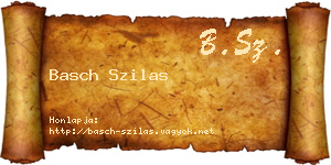 Basch Szilas névjegykártya